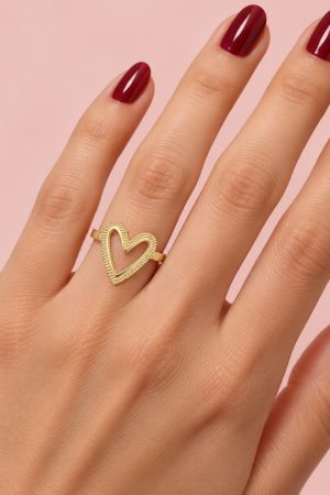 Hartjesring dames stainless steel verstelbaar Forever Love – Boessa Mode