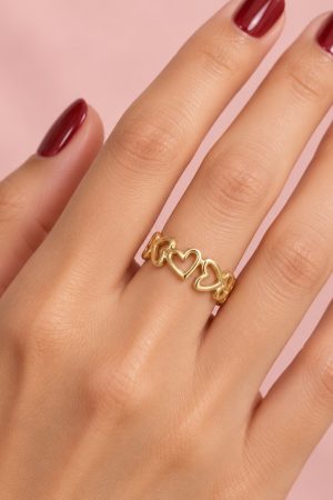 Hartjesring dames stainless steel Twisted Love – Boessa Mode