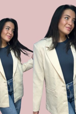 Blazer beige met Diamond