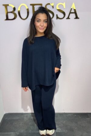 ultrasofte cozy joggingset donkerblauw Titel afbeelding