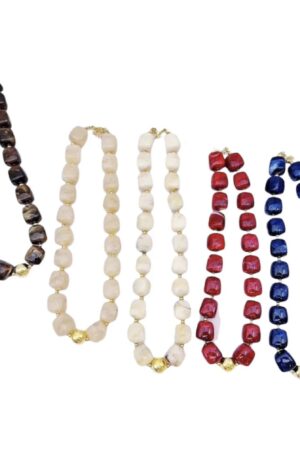 Trendy kralenketting met vierkante details – statement ketting dames