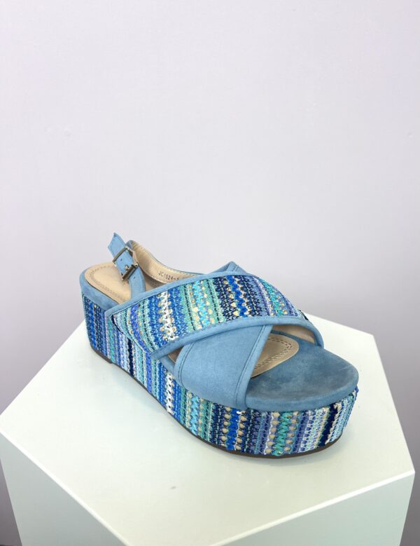 Plateau blue look a like Sandaal – Stijlvol, Comfortabel en Trendy