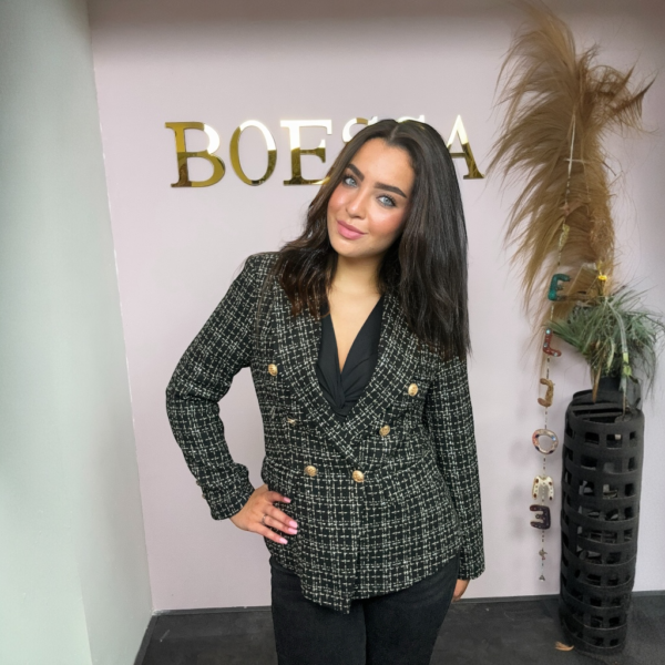 Tweed blazer double breasted - Afbeelding 3
