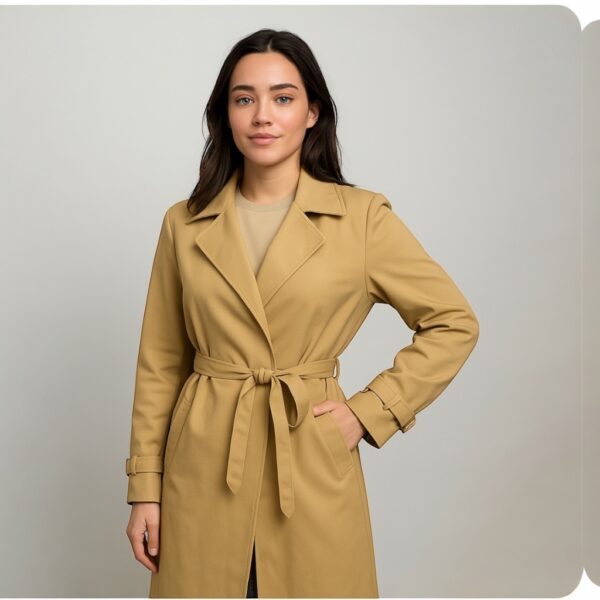 Stijlvolle trenchcoat beige