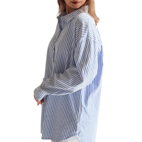 Blouse gestreept met strass steentjes