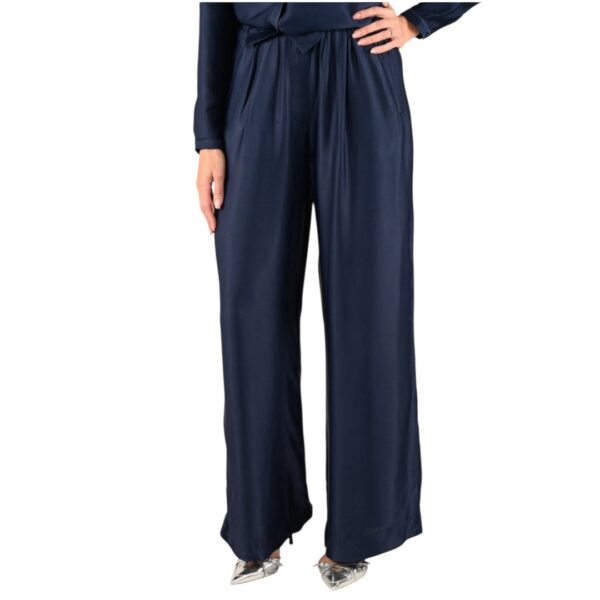 Silky pantalon met elastische taille
