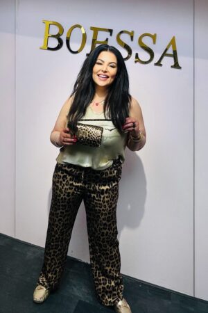 Leopard & Gold Shimmer Clutch – Statement Party Bag met Animal Print