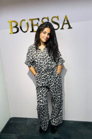 Dé Leopard Jumpsuit met Stijlvolle Touch – Comfort en Klasse in Eén!