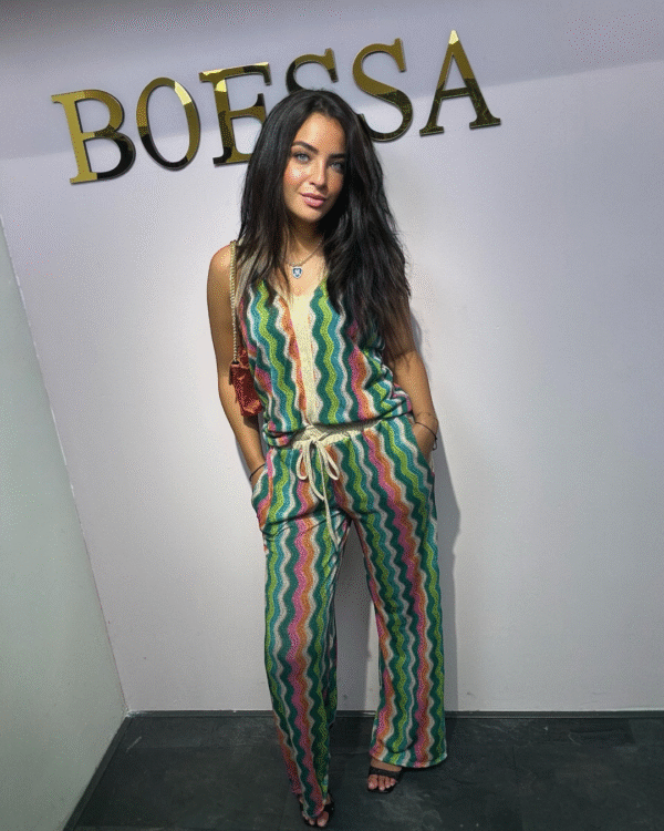 Groene crochet set dames – Boesamode co-ord top en broek