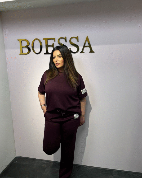 Travel set joggingpak dames bordeaux – Boesamode