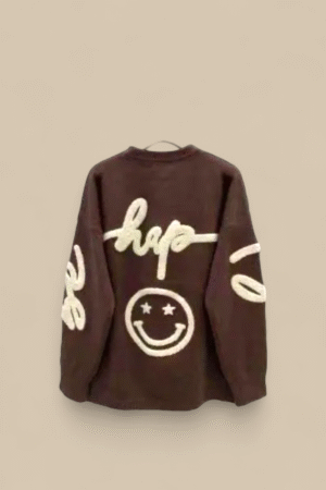 Be Happy oversized sweater – Bruin