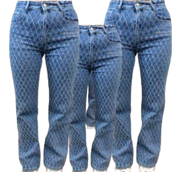 Deze donkerblauwe high-waist wide-leg jeans dames is stijlvol én comfortabel. De stevige denim bevat stretch, waardoor de broek extra lekker zit. Met subtiel ruitmotief en flatterende hoge taille.