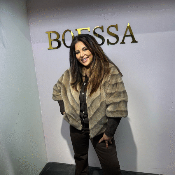 Nep bontjas dames – luxe fake fur jas met driekwart mouw in beige, bruin of donkerbruin
