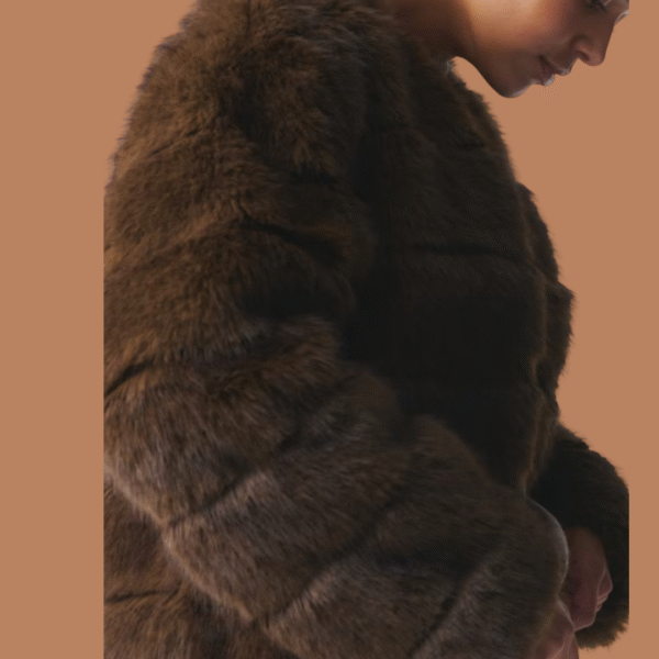 🧥 Streetstyle Meets Cozy: Faux Fur Bomberjas in Donkerbruin - Afbeelding 3