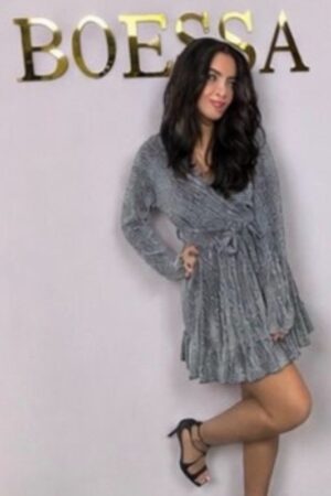 Glitter dress ruffle