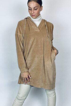 Hoodie velvet long oversized.