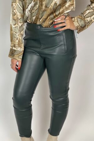 High waist trousers groen