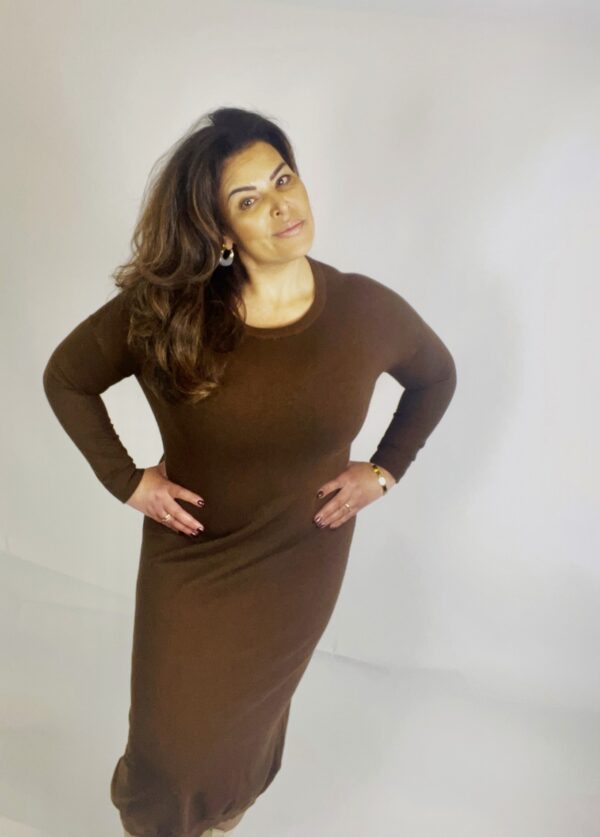 Gebreide maxi jurk