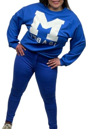 Cobalt blauw high waist skinny fit met pushup effect stretch