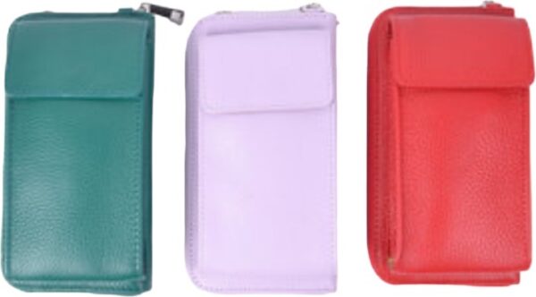Lederen portemonnee telefoontasje