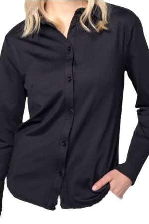 Luxe travel blouse zwart