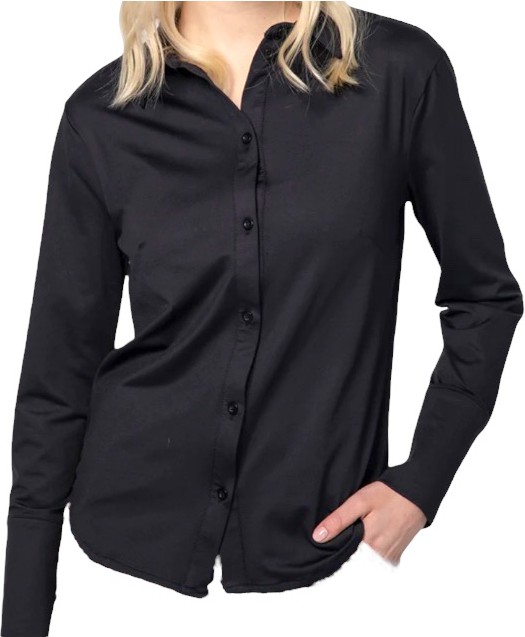 Luxe travel blouse zwart