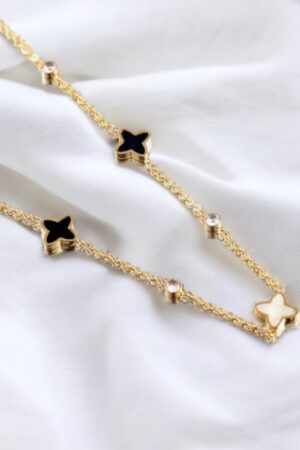 Luxe klavertje ketting gold