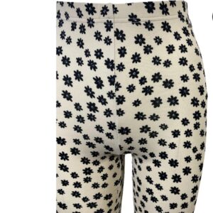 Elin soft flared light sand black flowers Ambika