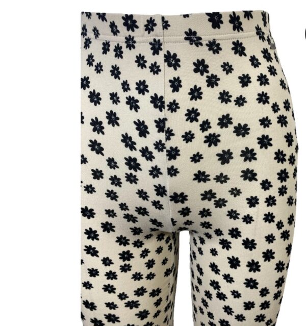 Elin soft flared light sand black flowers Ambika