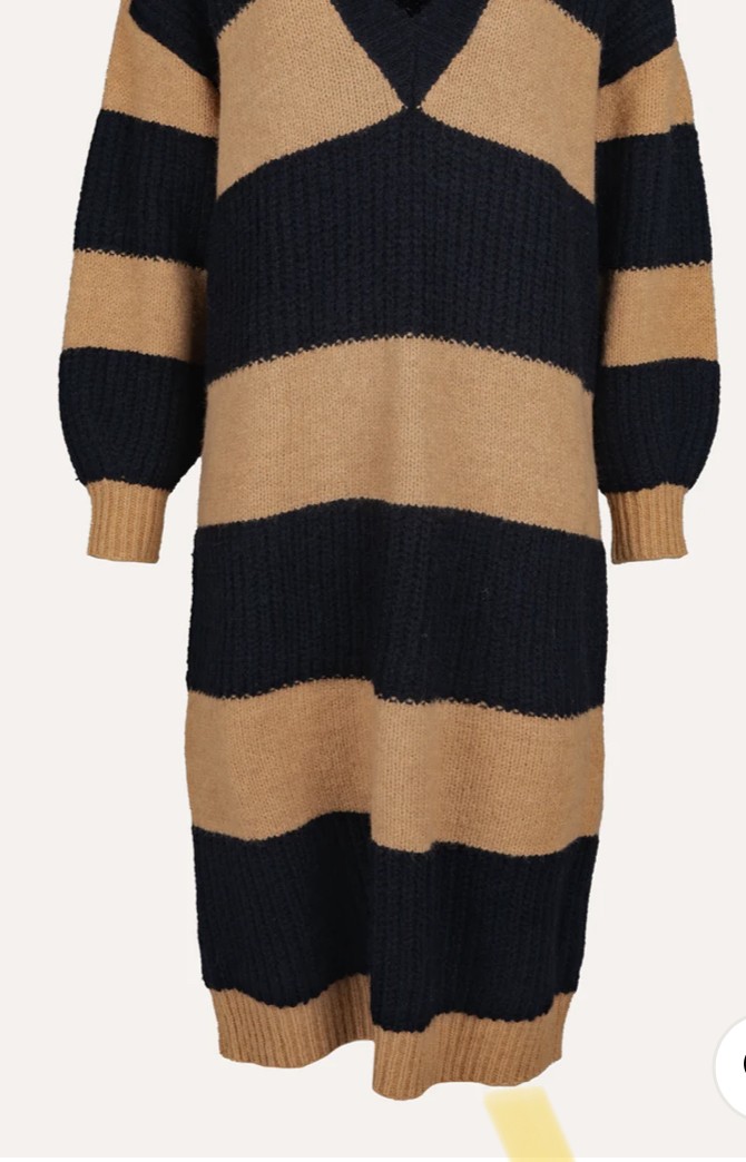 Striped dress sweet brown black
