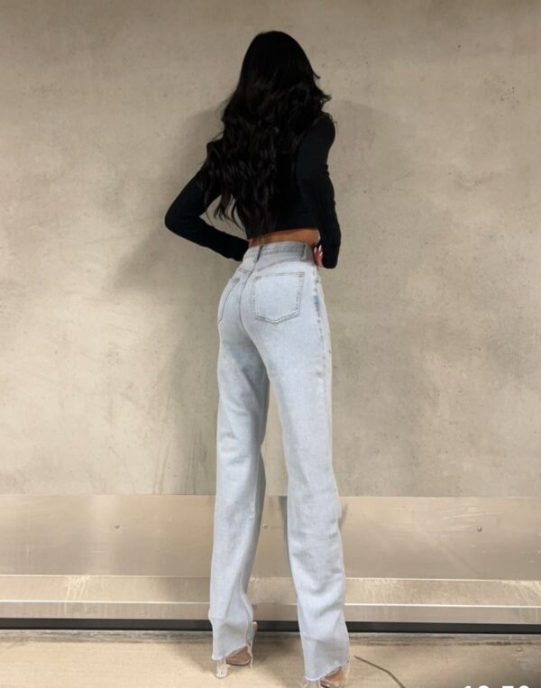 Amalia extra long straight leg jeans licht blauw
