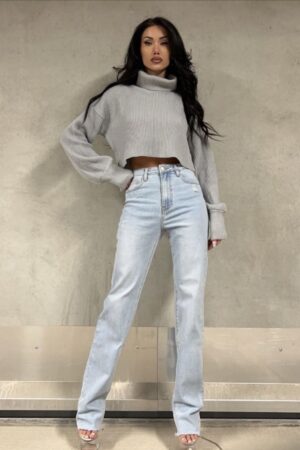 Alexia extra long straight leg jeans bleach wash exstra licht
