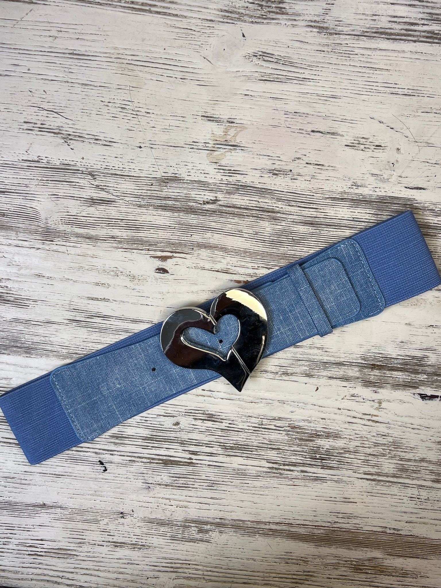 Riem elastisch met hart gesp