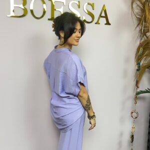 Lila wide leg & blouse cotton