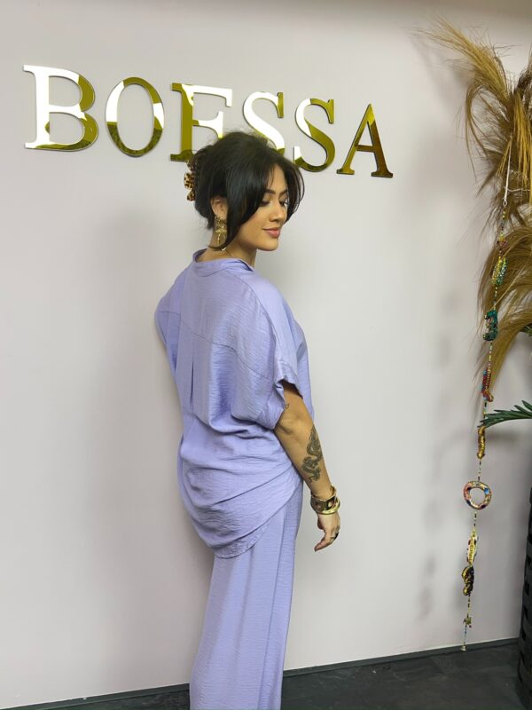 Lila wide leg & blouse cotton