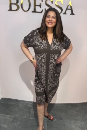 Hydrofiele midi tuniek donkerbruin